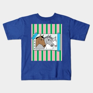 Horses Rider Pony Girl Kids T-Shirt